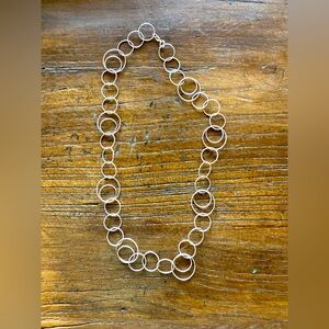 Silver Circle Link Necklace